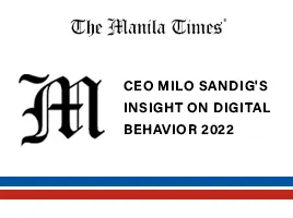 digitalinnov's predsident and ceo milo sandig featured at the manila times episode about insights on digital behavior 2022.